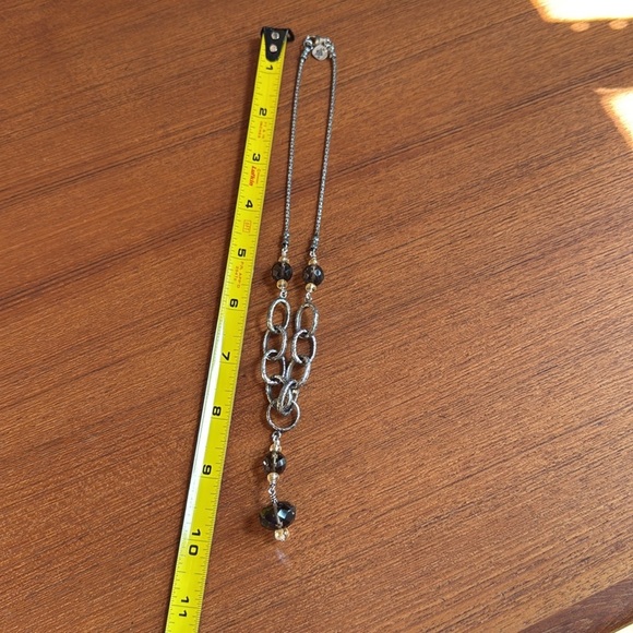 Beautiful Vintage Silpada 925 Sterling Silver Smoky Quartz & Citrine Necklace - Picture 13 of 13